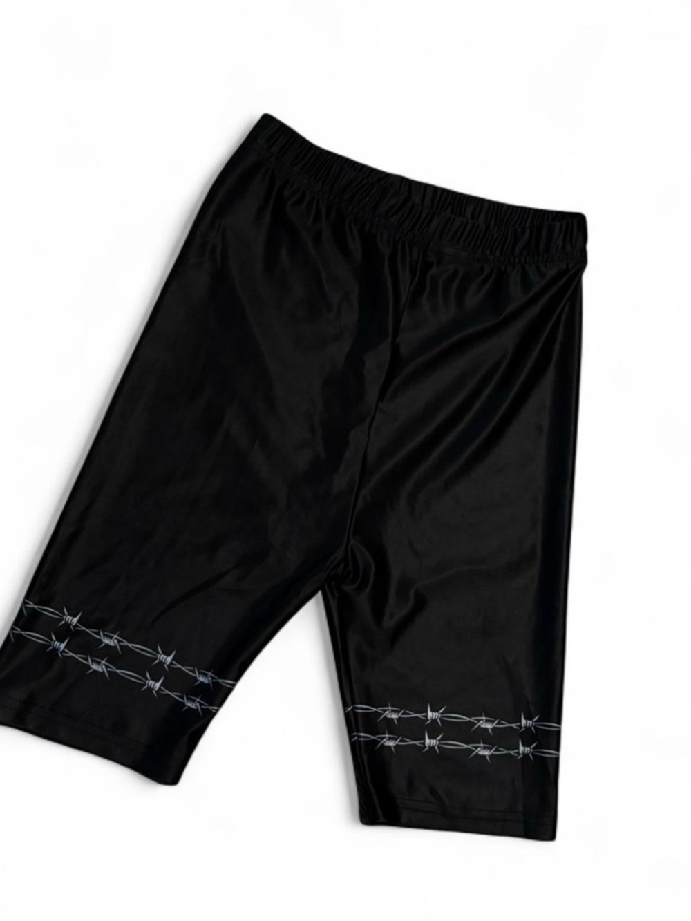 Barbwired biker shorts